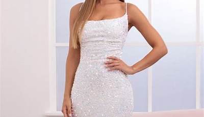 White Hoco Dress Sparkle