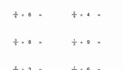 Whole Number Divided By Fraction Worksheet