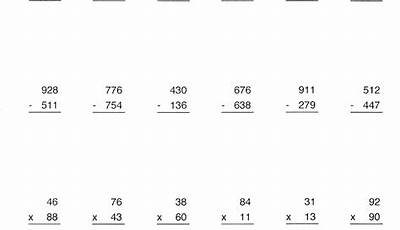 Whole Number Operations Worksheet