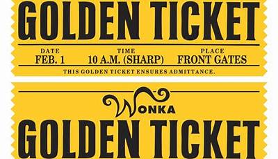 Willy Wonka Printable Golden Ticket