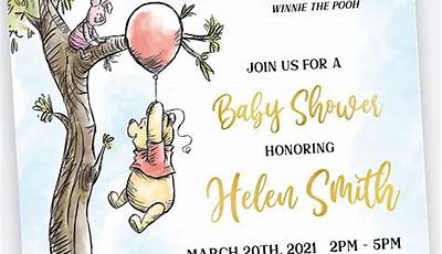 Winnie The Pooh Baby Shower Ideas Invitations