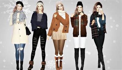 Winter Outfits Sims 4 Cc