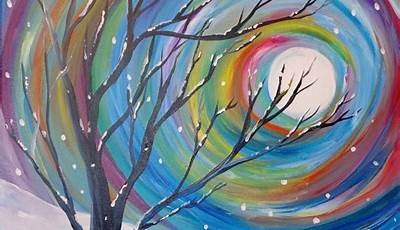 Winter Painting Ideas For Adults