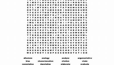 Word Search For 8Th Graders