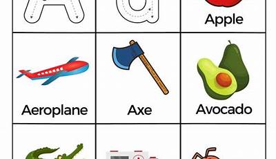 Words That Start With Letter A For Preschool