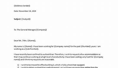 Work From Home Accommodation Letter Sample