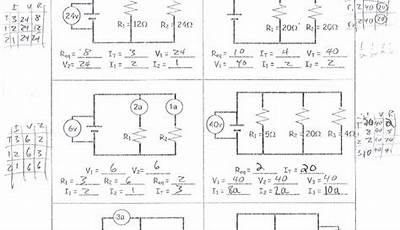 Worksheet Parallel Circuit Problems