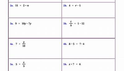 Worksheets For Solving Algebraic Equations