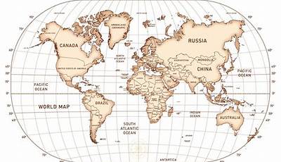 World Map Latitude And Longitude Printable