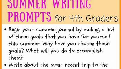Writing Prompt For 4Th Graders