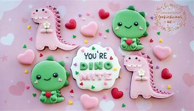 Your Dino Mite Valentine Cookies