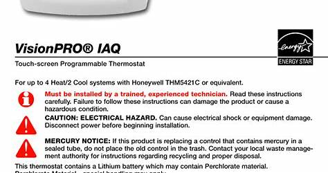User Manual For Honeywell Thermostat