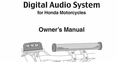 Honda Motorcycle Owner's Manual