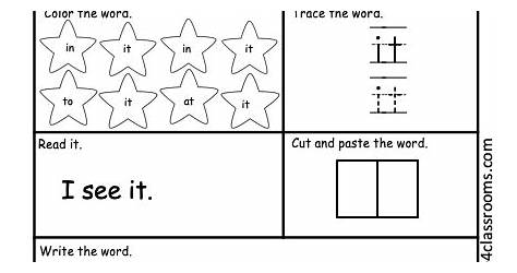 Sight Word For Worksheet