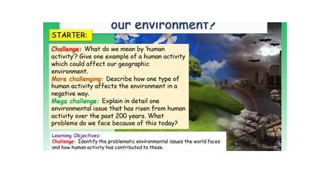 Human Impact On The Environment Worksheet Answers