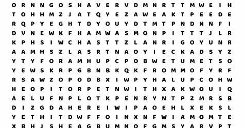 Easy Printable Word Search Puzzles