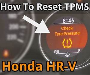 2019 Honda Hrv Tire Pressure Reset