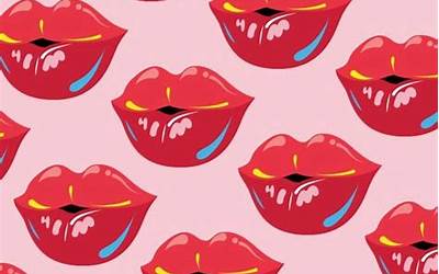 aesthetic lips wallpaper