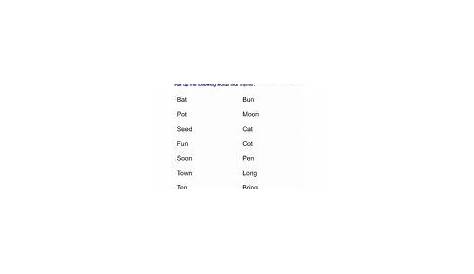 English worksheets: Rhyming words