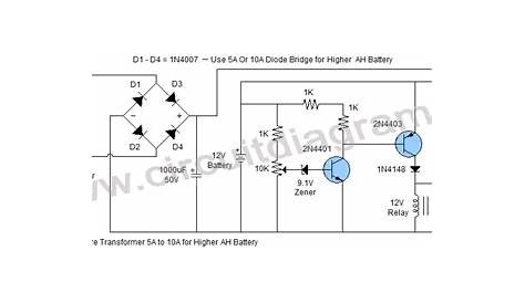 battery charger auto cut off circuit diagram
