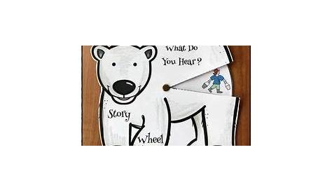 Reading: "Polar Bear What Do You Hear" storytelling wheel craft. Super