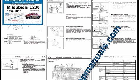 mitsubishi l300 service manual pdf