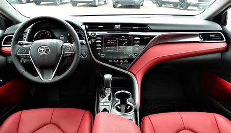 2020 Toyota Camry XSE Red Premium Leather Seats with White Stitching