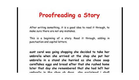 grammar proofreading worksheets