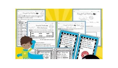 Prefix re- Worksheet by Crazy About Teaching | Teachers Pay Teachers