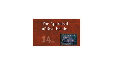 the appraisal of real estate 15th edition pdf
