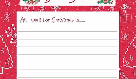 Dear Santa Printables - Colorful Printables