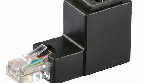 Ethernet Adapter, J&D Cat 6 Ethernet Right Angle Adapter (90 Degree