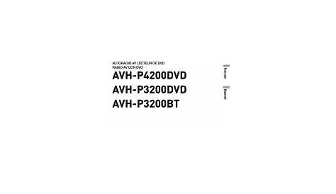 Pioneer AVH-P3200BT Manual