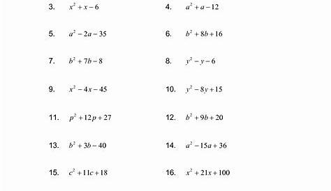 50 Factoring Polynomials Worksheet Answers