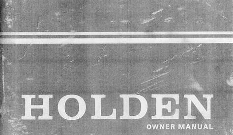 eh holden owners manual