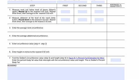 DA Form 5500. Body Fat Content Worksheet | Forms - Docs - 2023