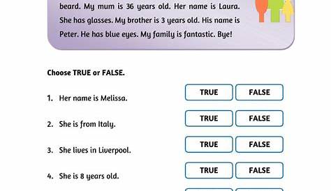 Reading comprehension online worksheet for grade 3. You can do the