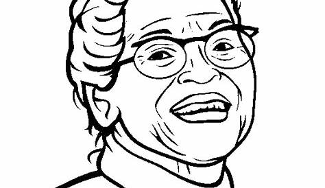 rosa parks coloring page printable