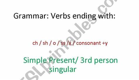 verbs ending with ch