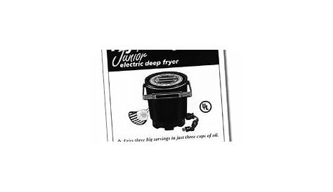 presto deep fryer manual