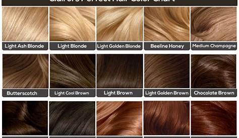 golden brown hair shades chart