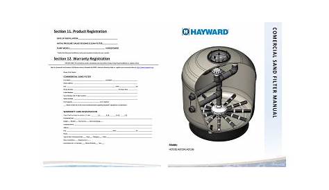 Hayward HCF Series Sand Filter Owner's Manual | Manualzz