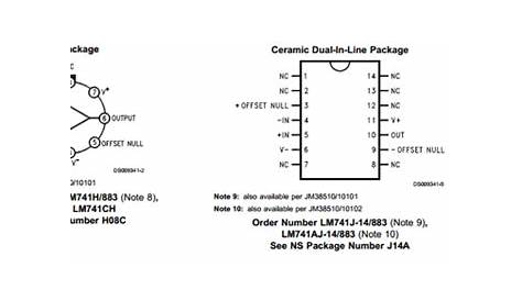 lm741 op amp datasheet