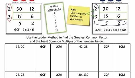 Lcm And Gcf Worksheet : Gcf And Lcm Worksheet Dochub - Each time you