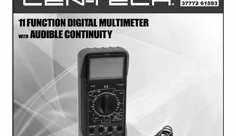 Cen-Tech multimeter manual.pdf | Capacitor | Bipolar Junction Transistor