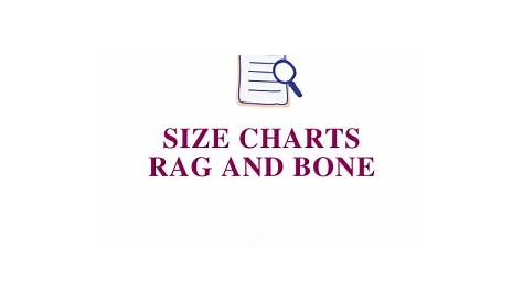 rag and bone pants size chart