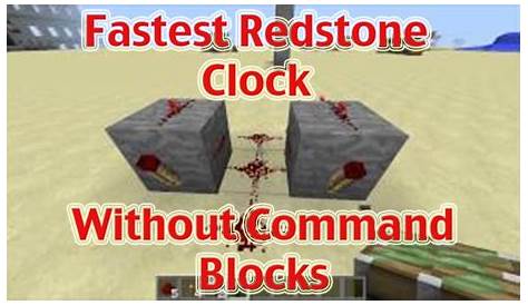 Fastest Redstone Clock Without Command Blocks in Minecraft - YouTube