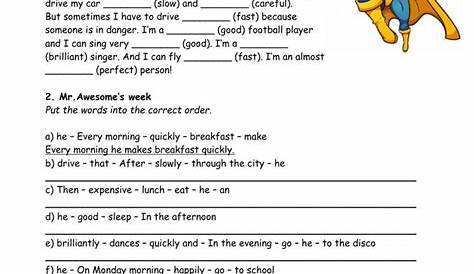 Adjective or adverb - Interactive worksheet | Adjective worksheet