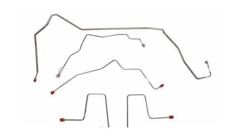 Complete Brake Line Kit Fits Chevrolet S10 2000-2004 w/ 4WD Ext Cab