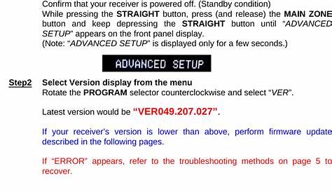 Yamaha RXV1065 UserUpdate Instruction__V__rev5 RX V1065/HTR 6280